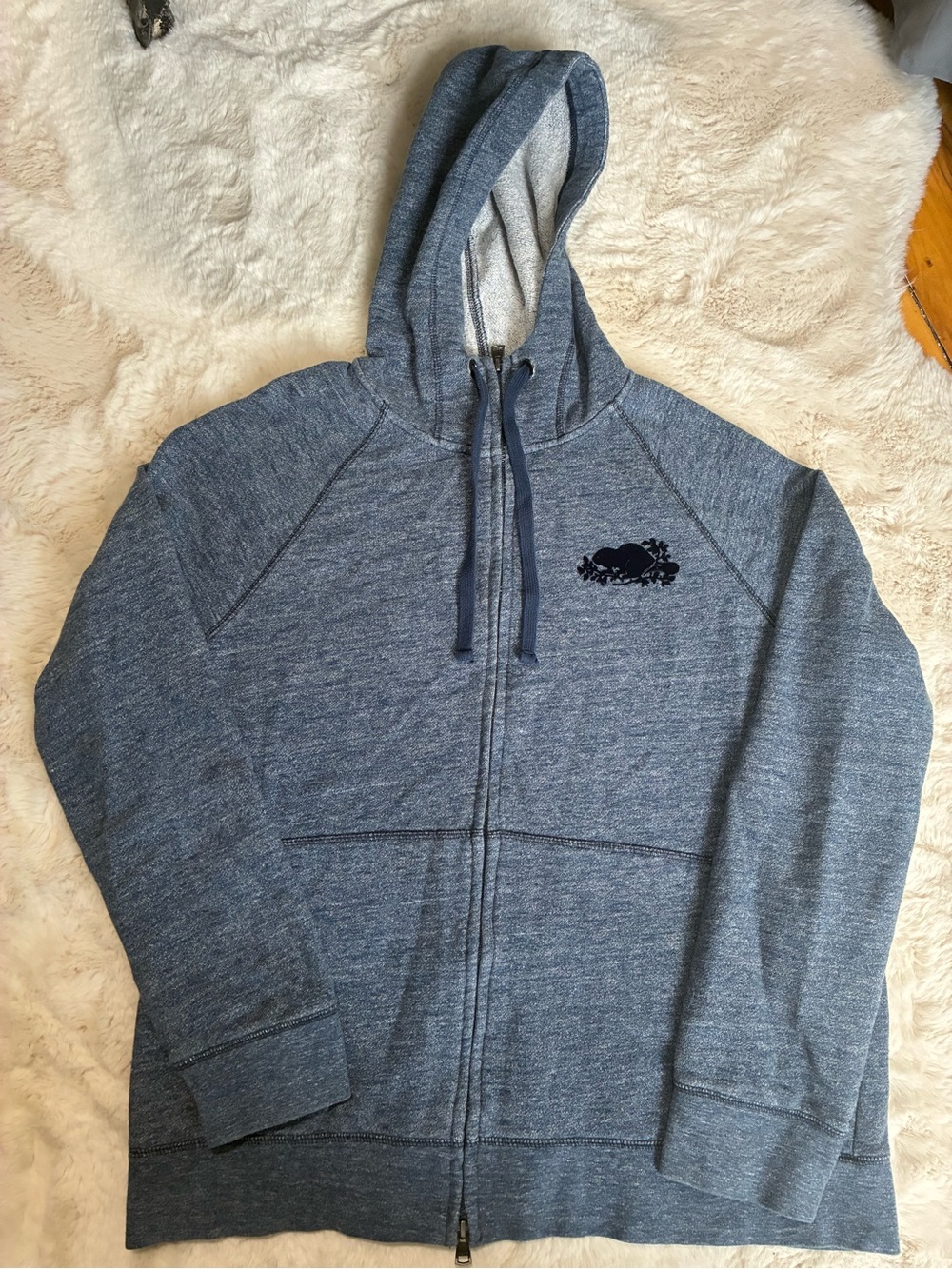 Roots Heather Blue Zip-Up Hoodie